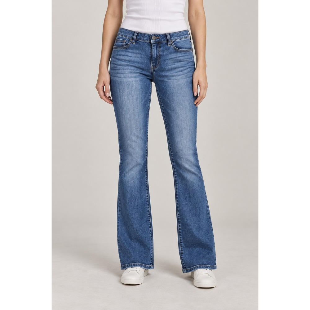 Level 99 Chloe Bootcut Jeans Womens 30 Medium Wash Mid Rise Denim Blue Flare
